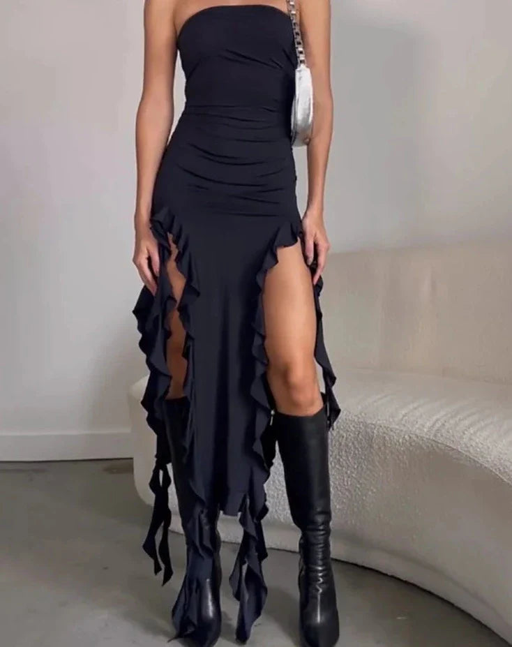 Emelia High-Slit Casual Dress