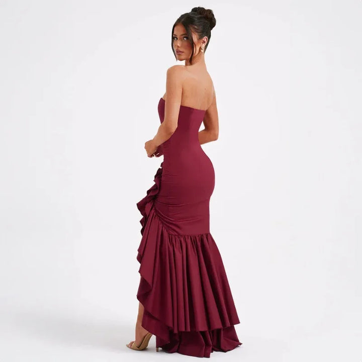 Jream Strapless Ruffle Dress