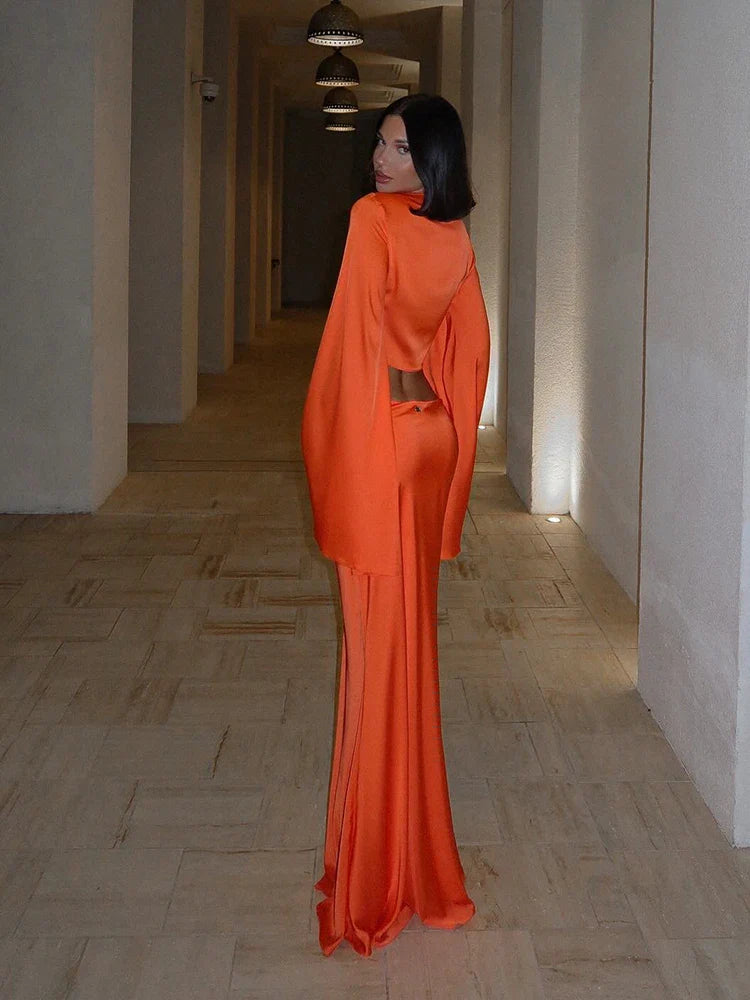 Heidi Satin Skirt & Top Set