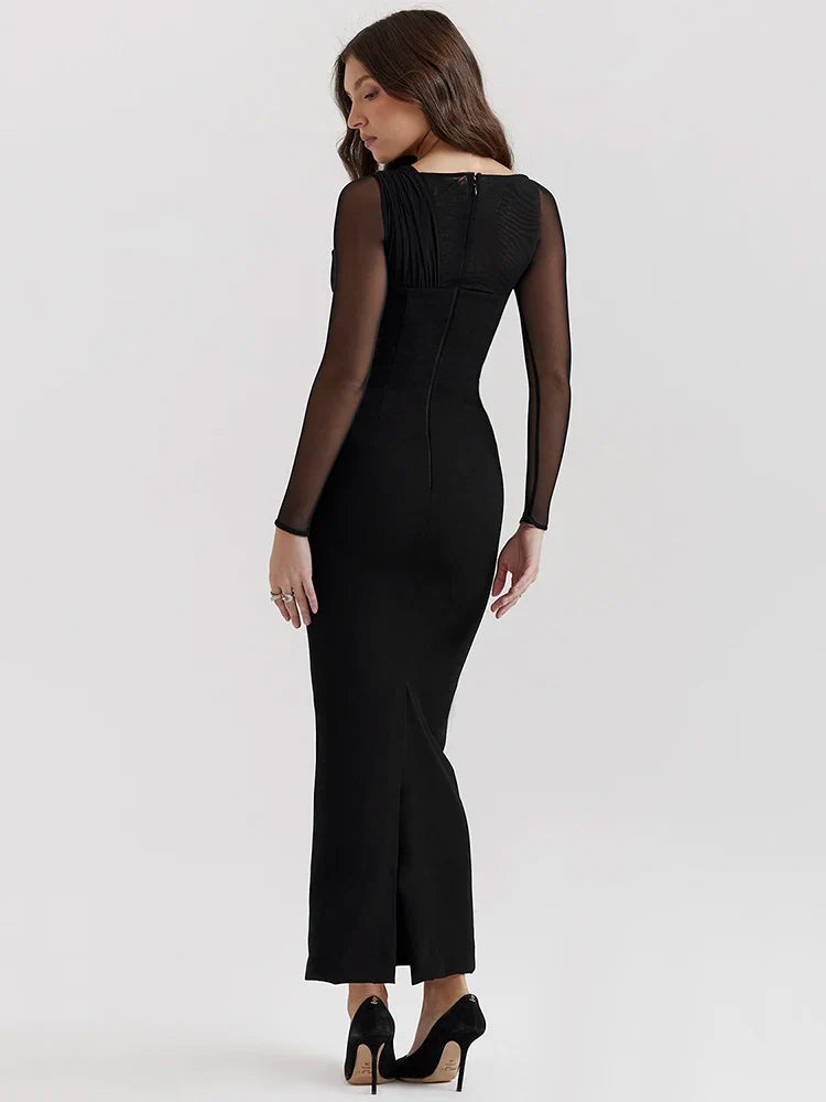 Kaliyah Long-Sleeve Maxi Dress