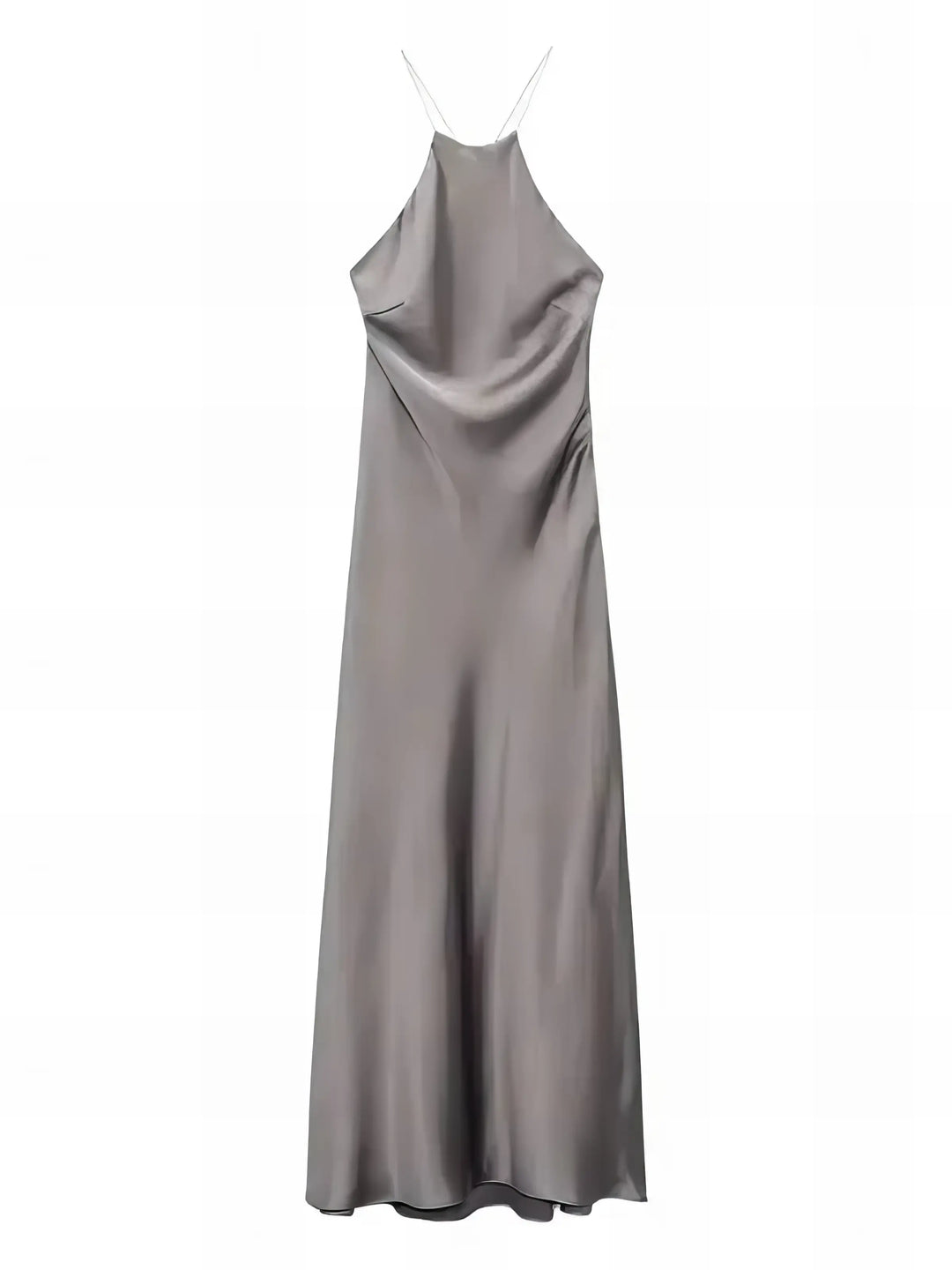 Skyler Halter Satin Maxi Dress