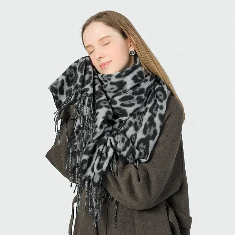 Renata Leopard Scarf