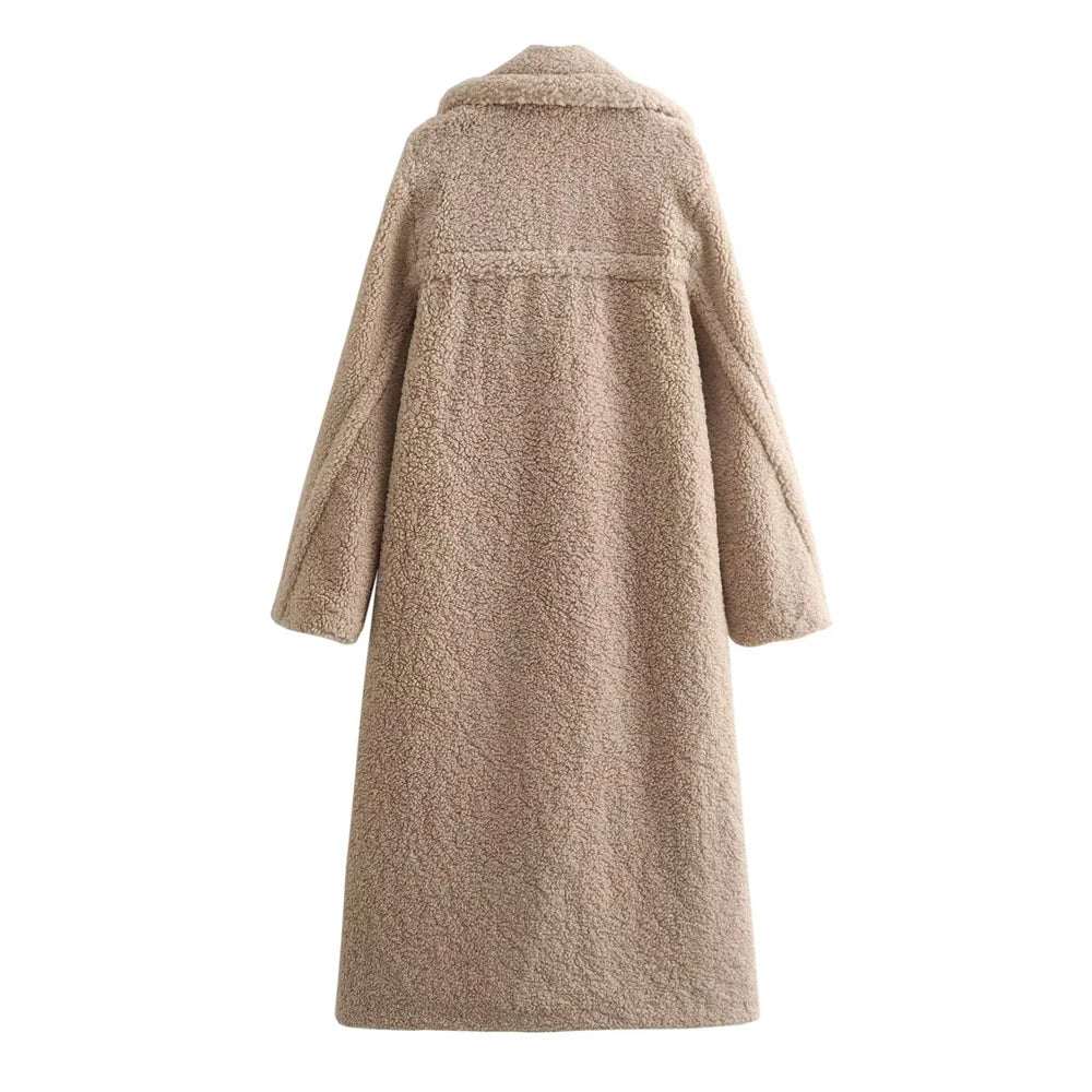 Gia Full-Length Fleece Coat