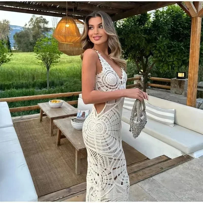 Emmy Cut-Out V-Neck Dress