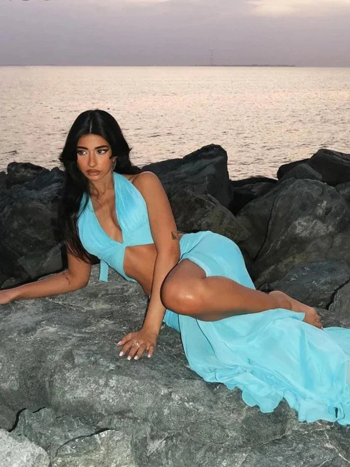 Journey Halter Top & Beach Skirt Set