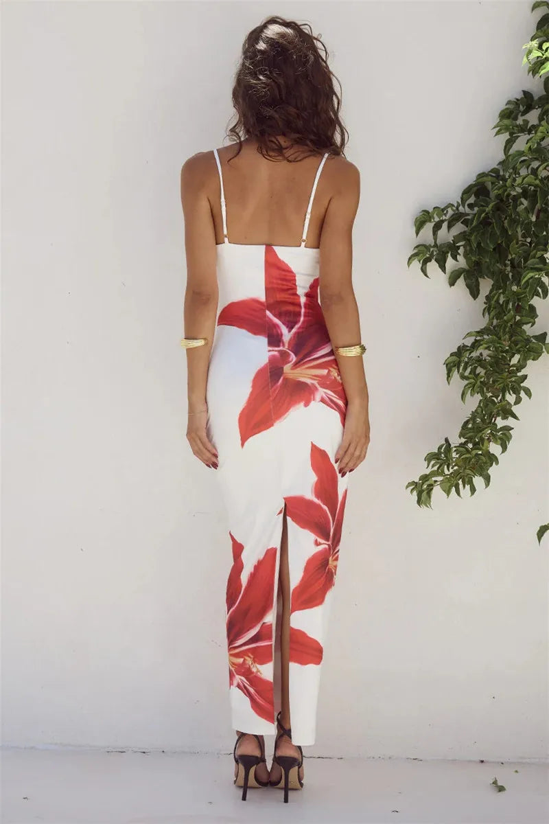 Hadlee Flower Print Maxi Dress
