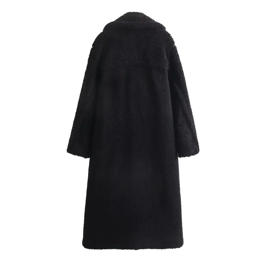 Gia Full-Length Fleece Coat