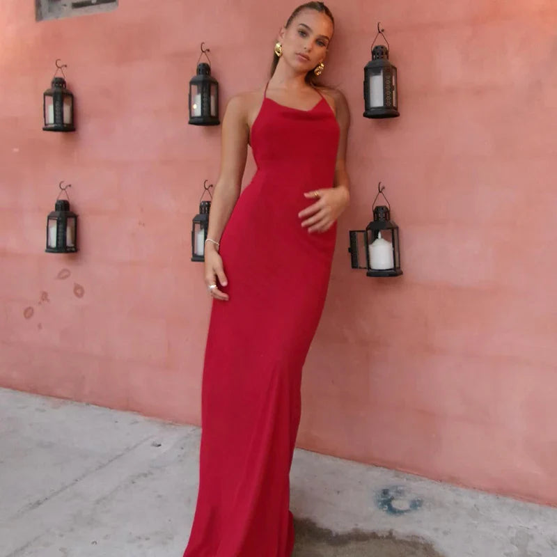 Rosa Open-Back Maxi Dress