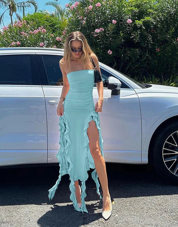 Emelia High-Slit Casual Dress