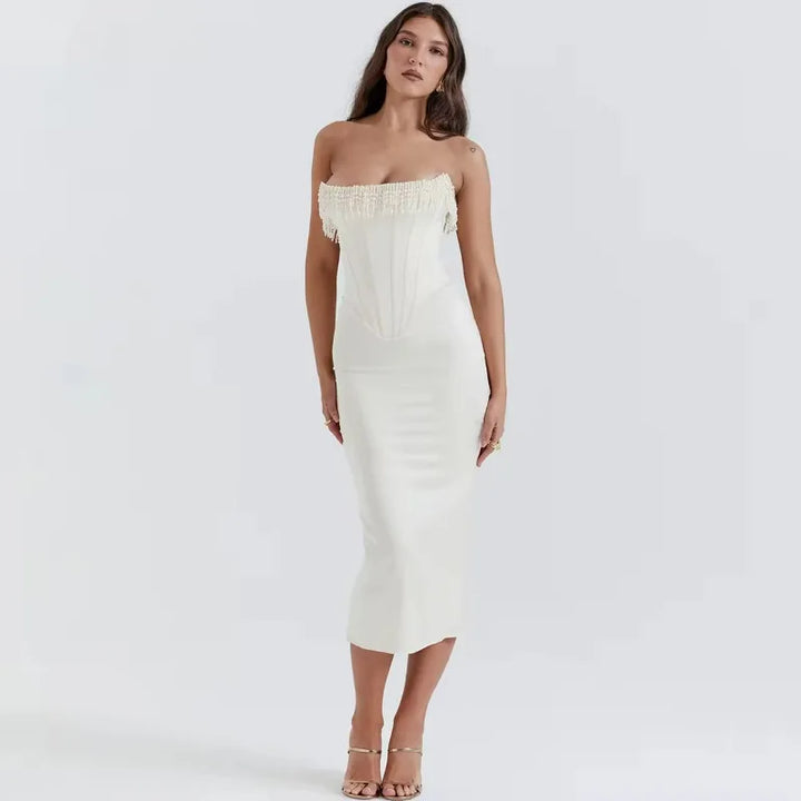 Braelyn Corset Mid-Calf Dress