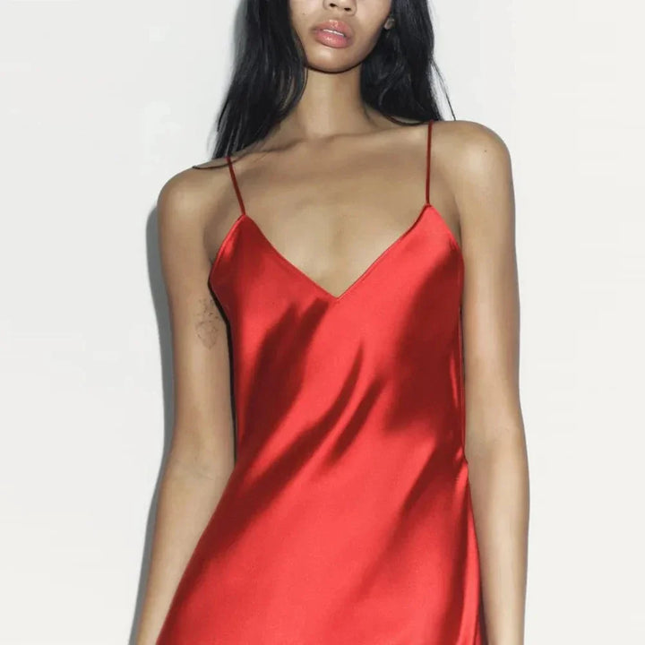 Romina Satin Maxi Dress