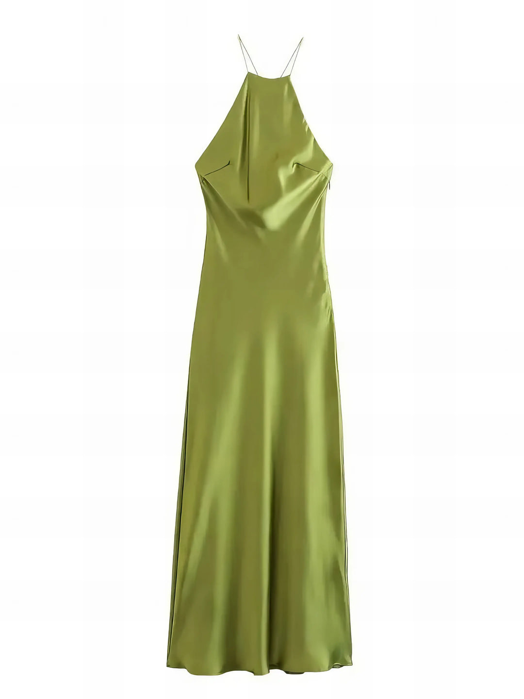Skyler Halter Satin Maxi Dress