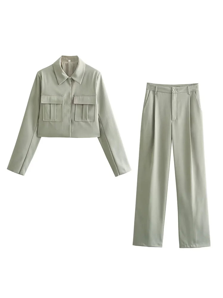 Logan Button-Up Cardigan & Trousers Set