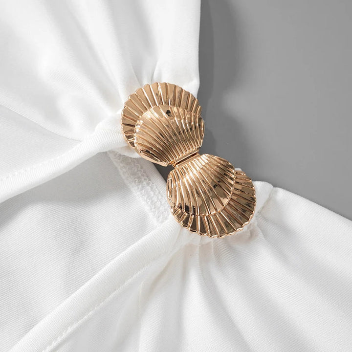 Emerald Cut-Out Maxi Dress