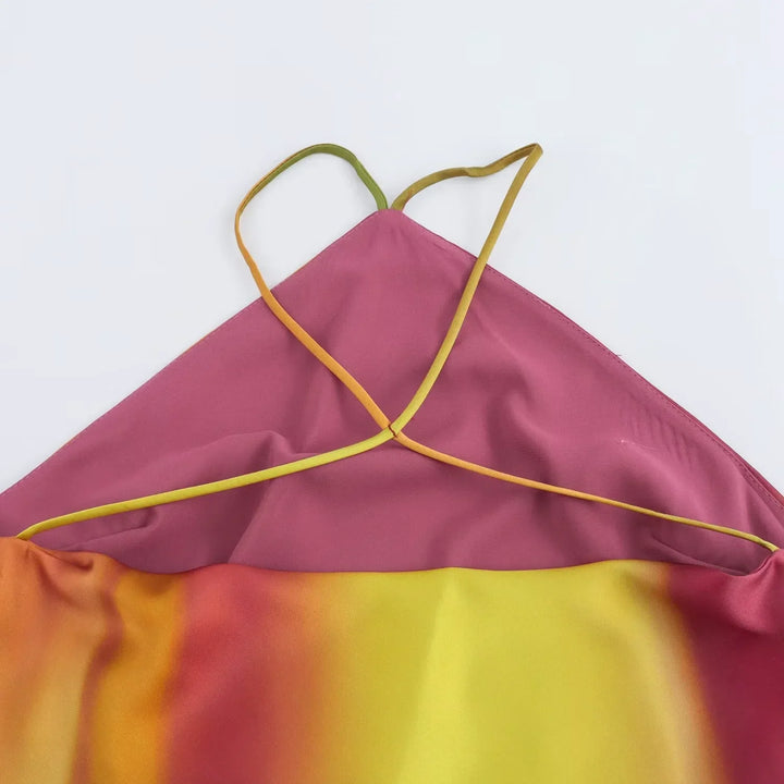 Julie Satin Halter Dress