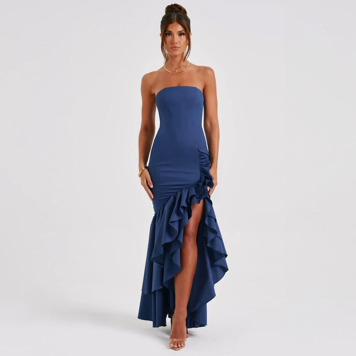 Jream Strapless Ruffle Dress