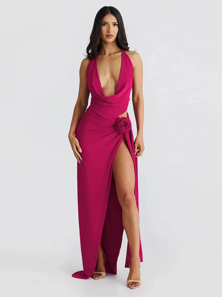 Annabelle High Slit Dress Set