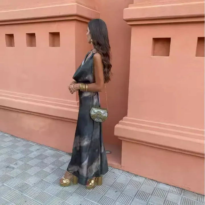 Leilany Draped Neckline Dress