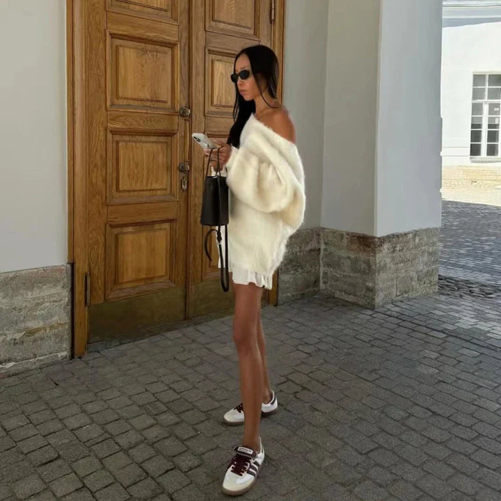 Aura Ruffled Oversized Tee