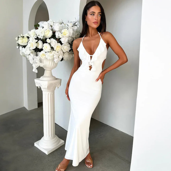 Braelynn Spaghetti-Strap Halter Dress