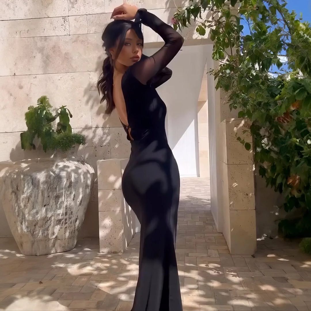 Melina Long-Sleeve Maxi Dress