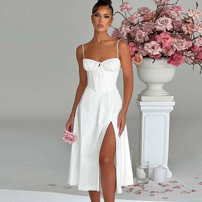 Maci Spaghetti-Strap Midi Dress