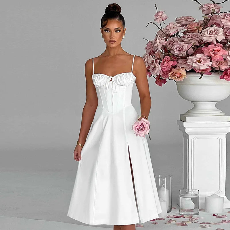 Maci Spaghetti-Strap Midi Dress