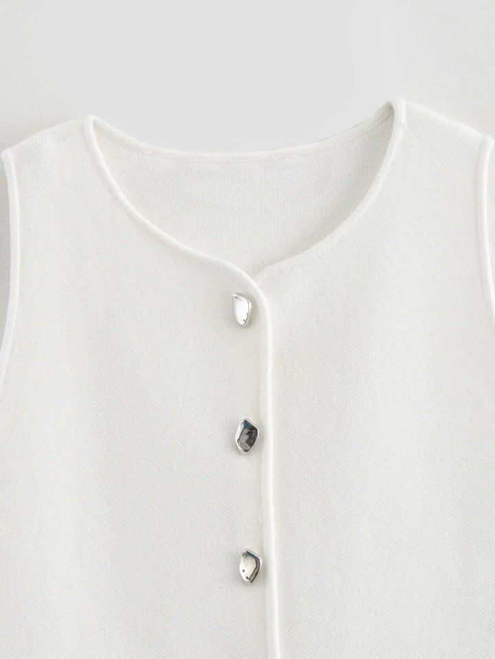 Amira Button Crop Tops