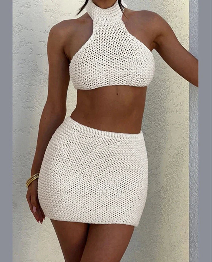 Rosemary Evening Top & Mini Skirt Set