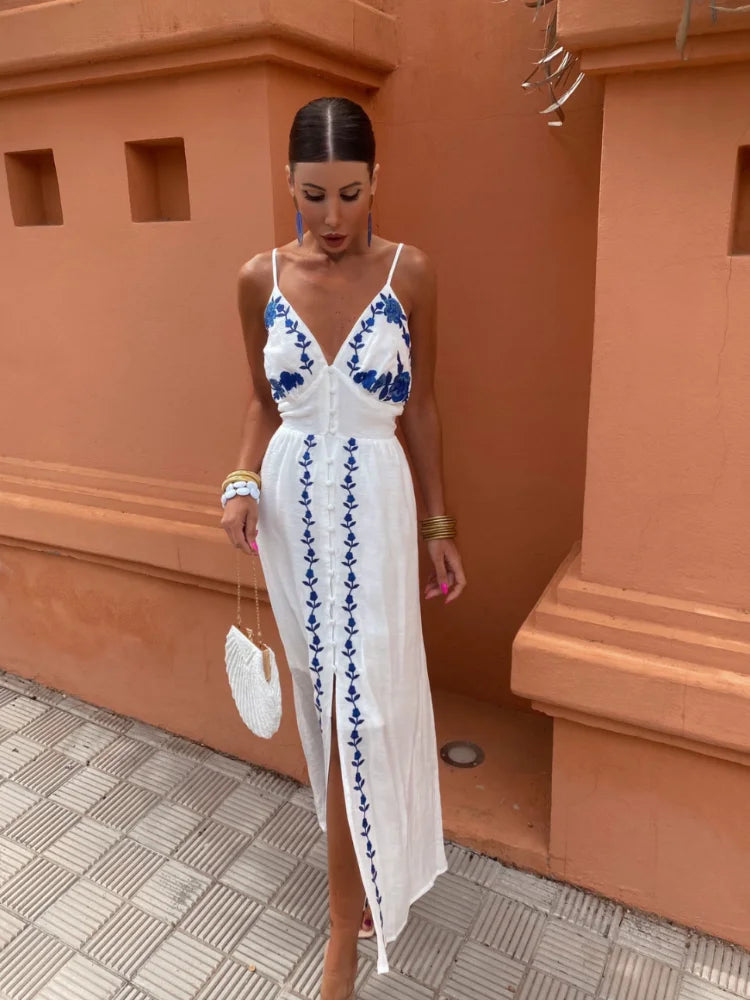 Ellis Slit V-Neck Dress