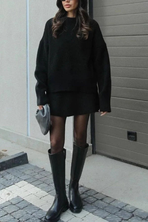 Wynter Cotton Sweater & Mini Skirt Set